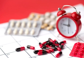 таблетки на столе у врача-онколога